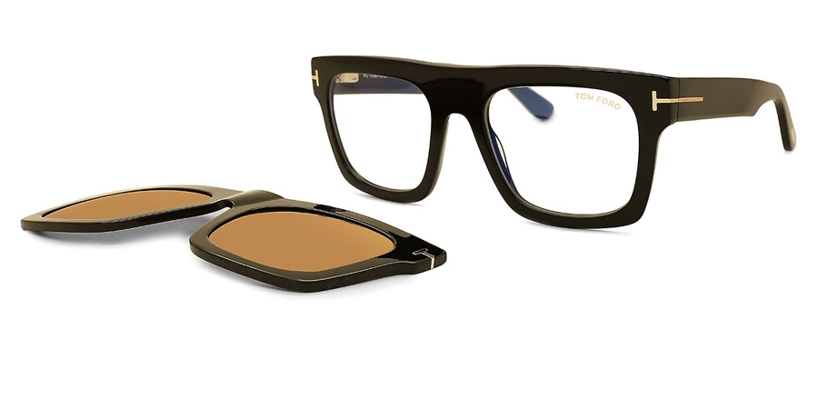 Tom Ford FT6068-B with Clip-On 001 Blue-Light Block