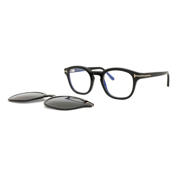 Tom Ford FT5532-B with Clip-On 01D Blue-Light Block